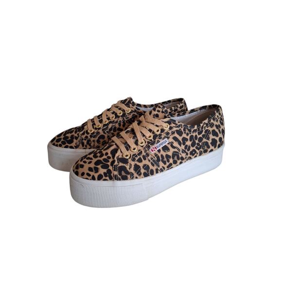 Superga Womens size 8 2790 Fantasy Cotw Leopard Platform Chunky Fashion Sneakers - Picture 11 of 11